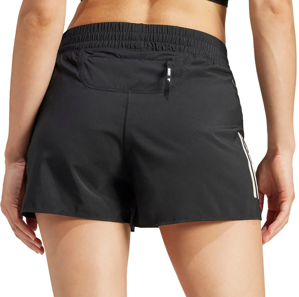 adidas Own The Run 4 Inch Womens Running Shorts - Black