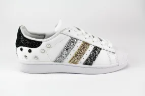 Adidas Superstar J Bande Multiglitter & Borchie