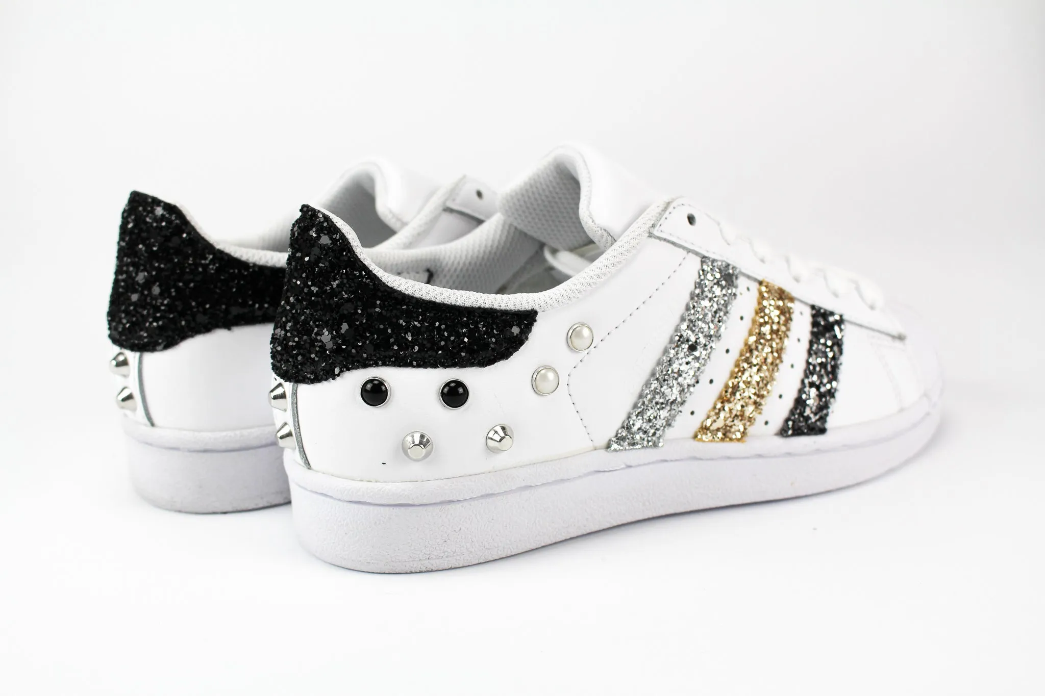 Adidas Superstar J Bande Multiglitter & Borchie