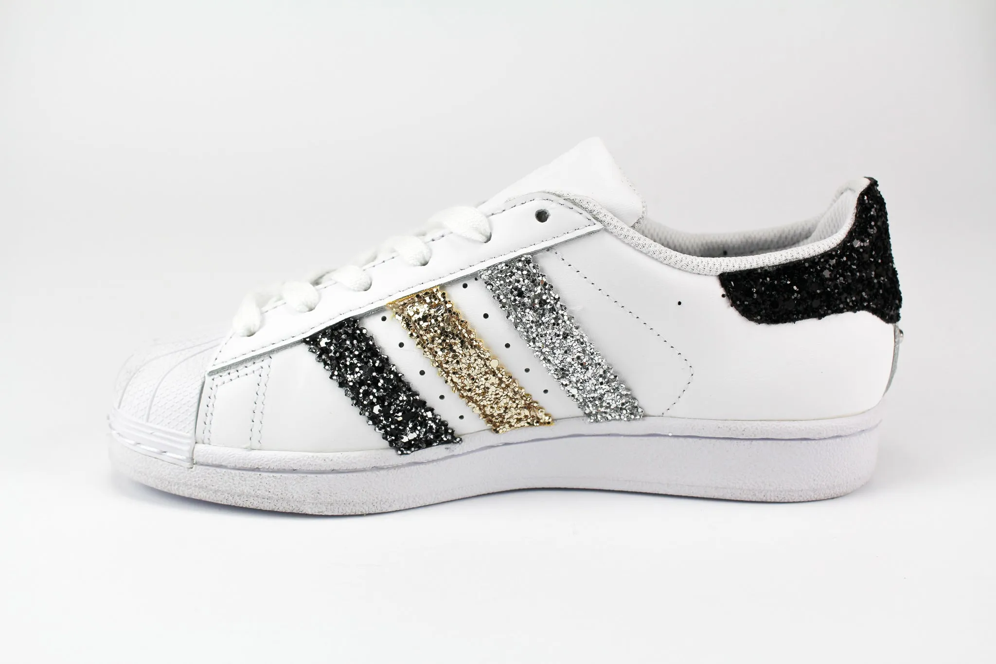 Adidas Superstar J Bande Multiglitter & Borchie