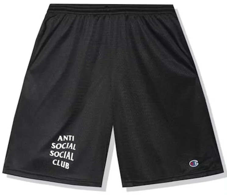 Anti Social Social Club x Champion Sports Black Shorts