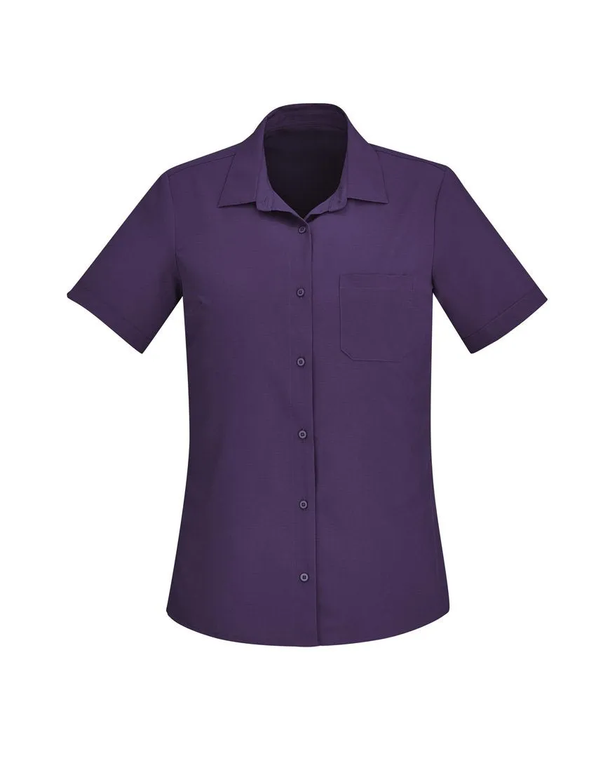 Biz Care Womens Florence Plain Short Sleeve Shirt (2st 2 Colors) (CS947LS)