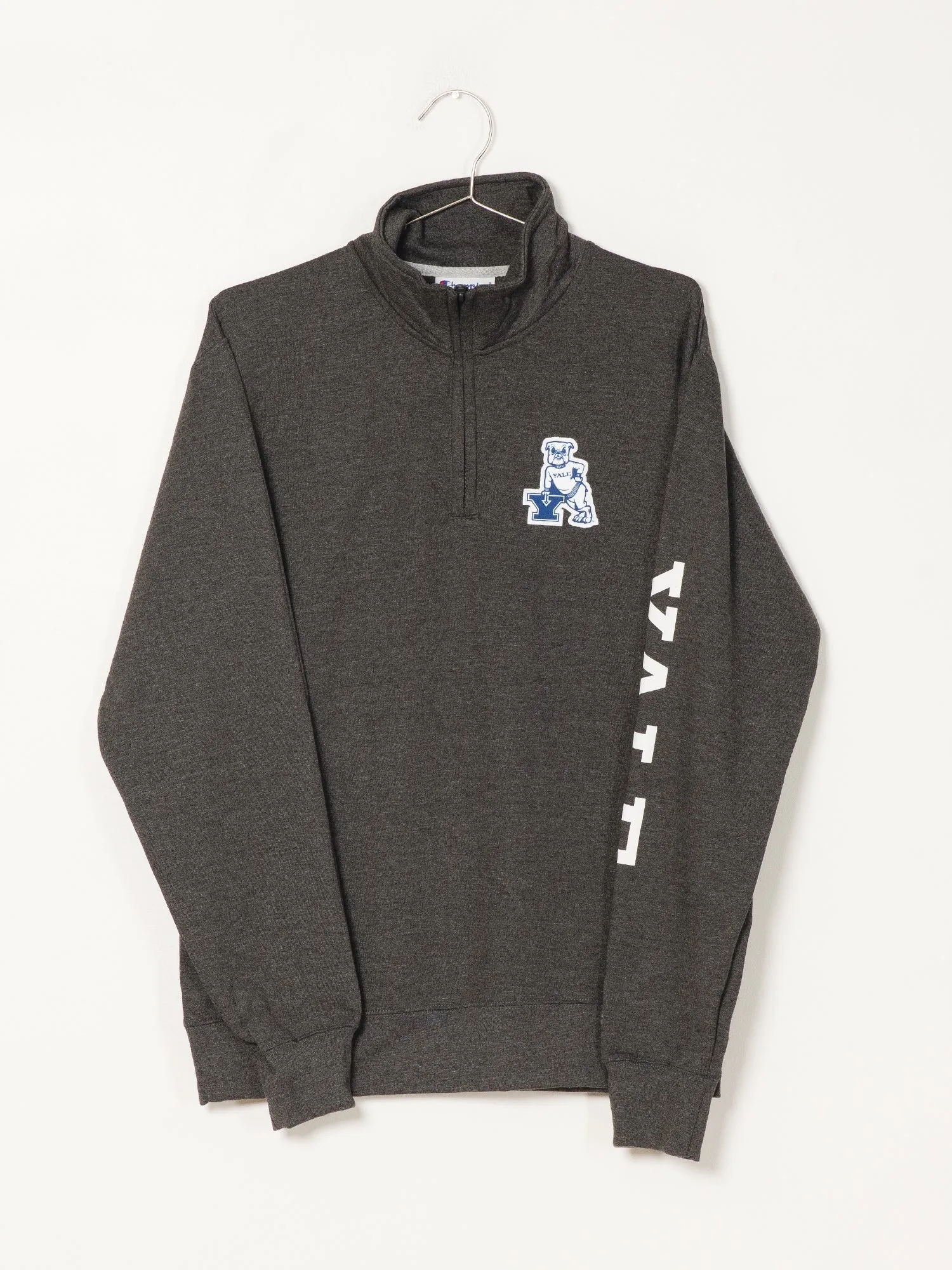 CHAMPION 1/4 ZIP YALE UNIVERSITY SWEATER - CLEARANCE