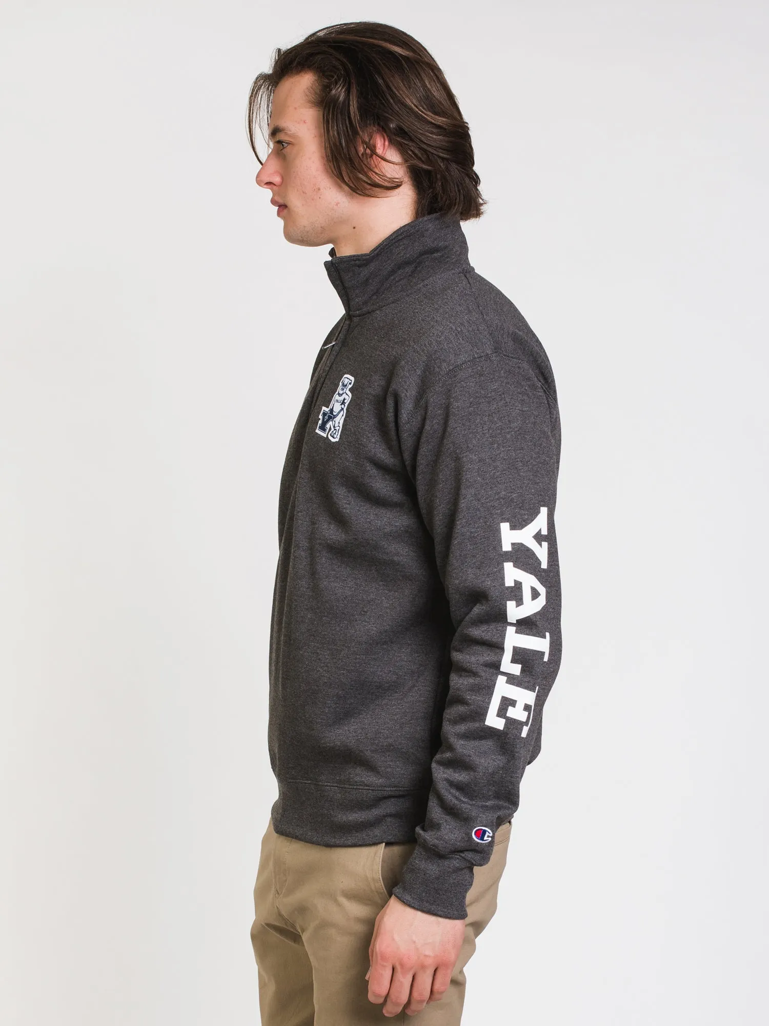 CHAMPION 1/4 ZIP YALE UNIVERSITY SWEATER - CLEARANCE