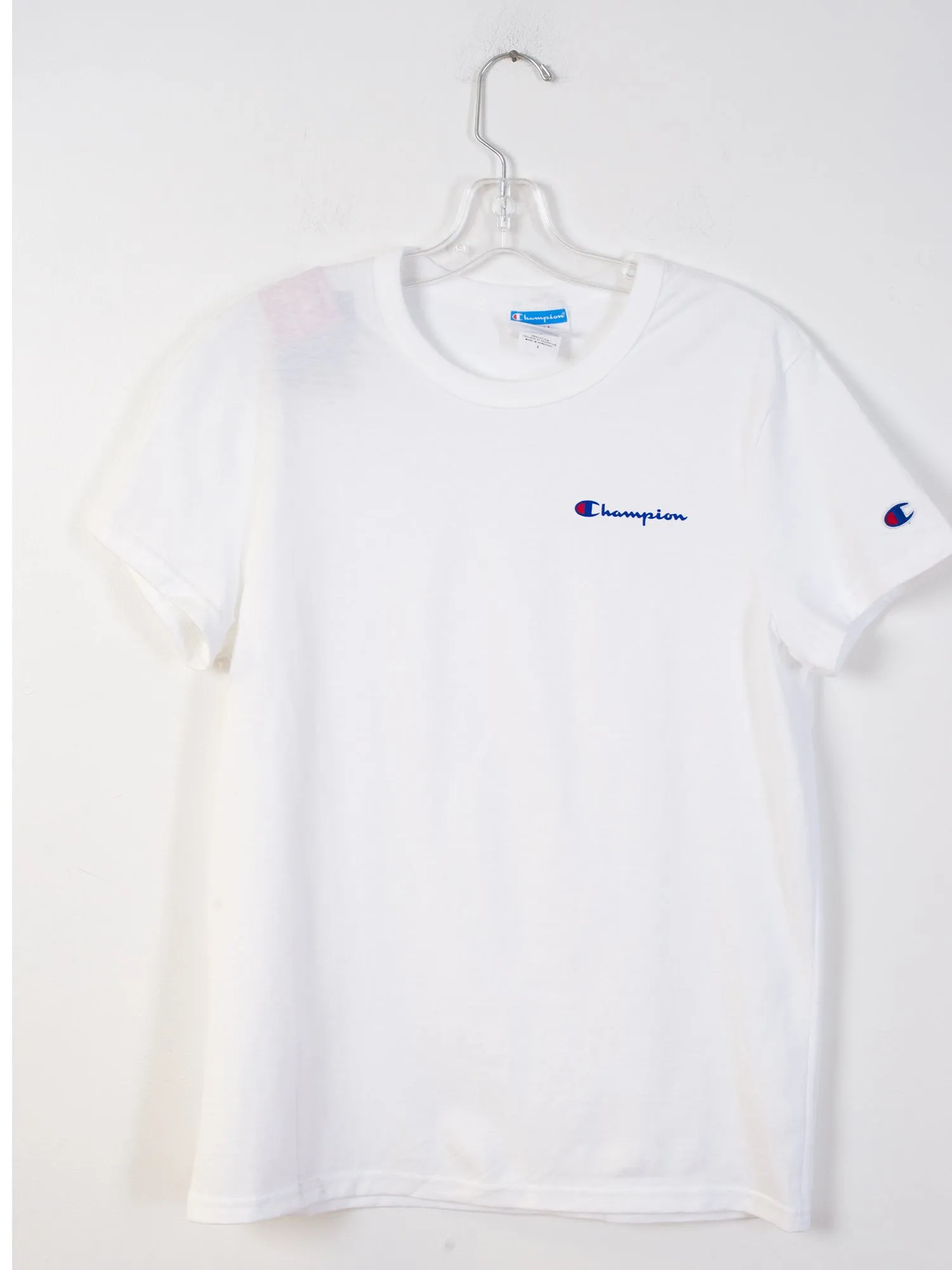 CHAMPION BOYFRIEND SHORT SLEEVE LEFT CHEST EMBROIDERED TEE  - CLEARANCE