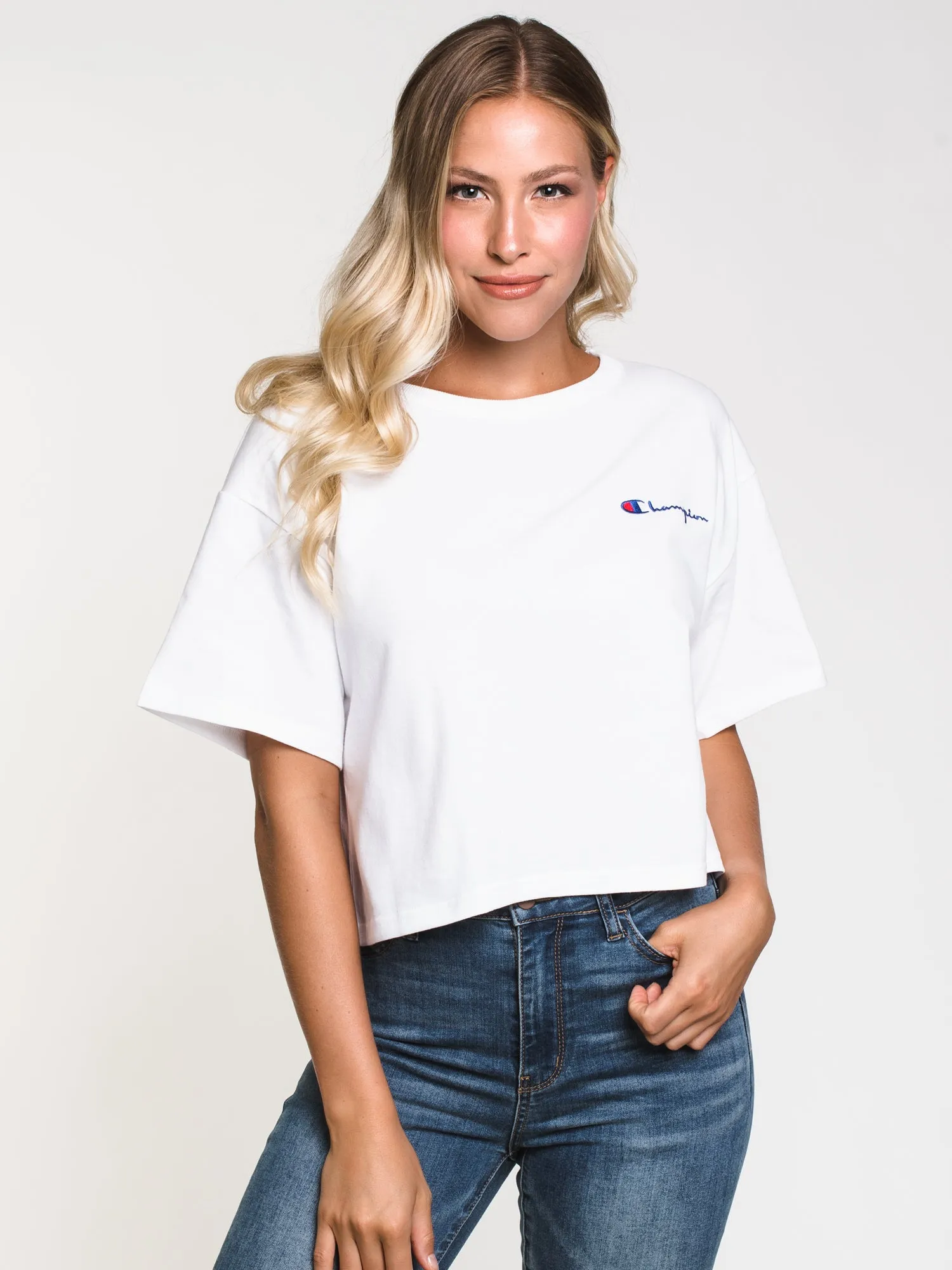 CHAMPION HERITAGE CROPPED TEE  - CLEARANCE