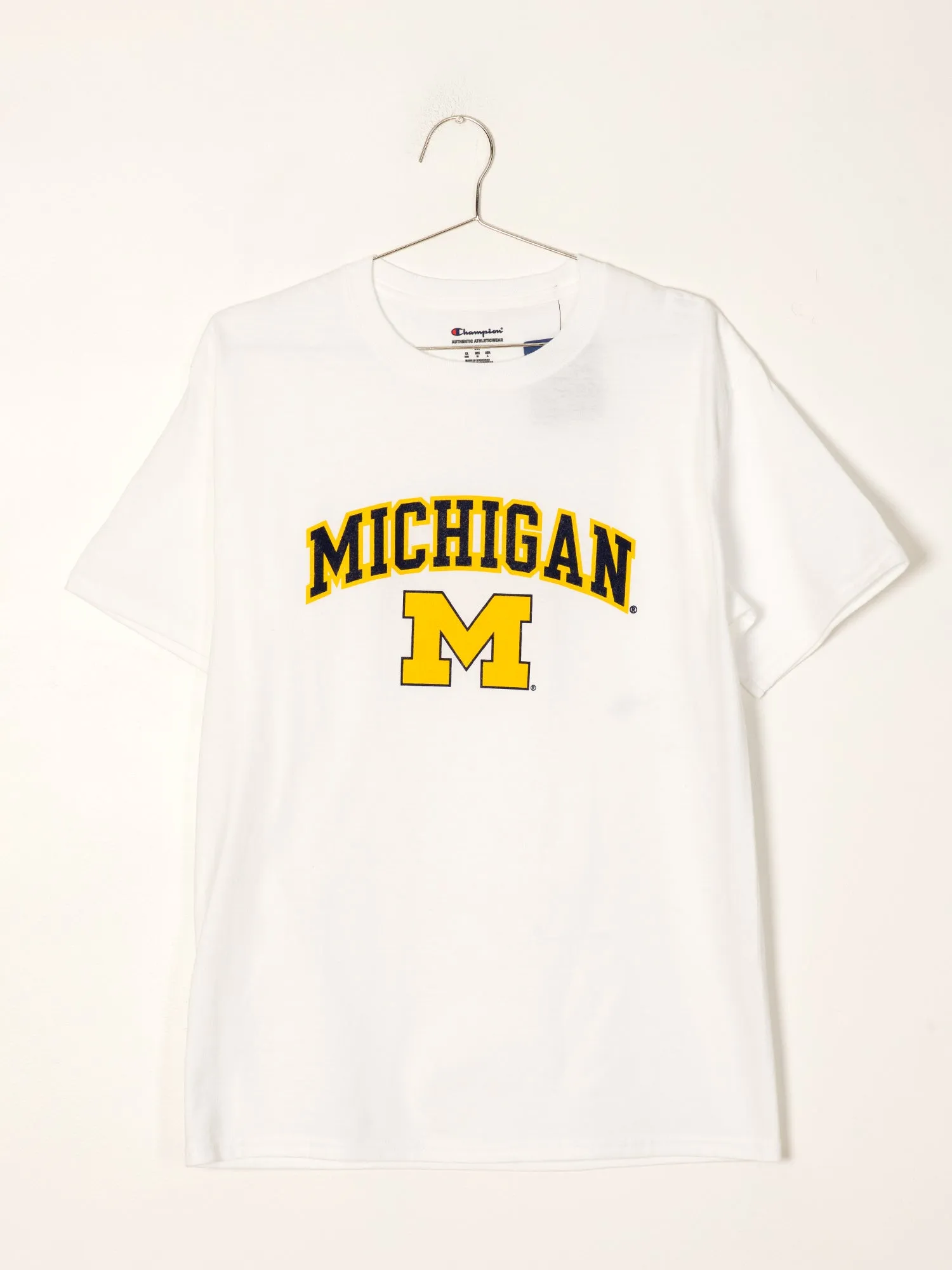 CHAMPION MICHIGAN SHORT SLEEVE UNIVERSITY TEE   - CLEARANCE