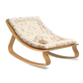 Charlie Crane Levo Rocker in  Beech with Mimosa Cushion