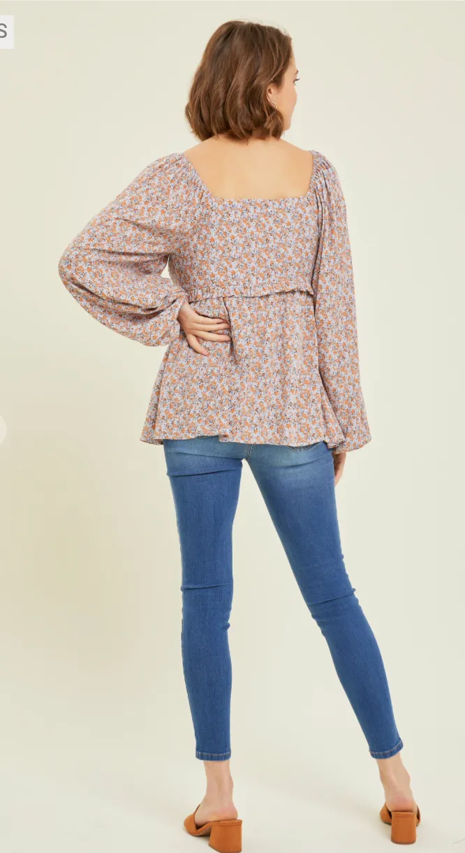 Ditsy Floral Sweetheart Top