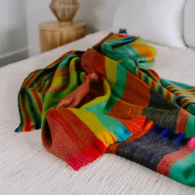 Fringed Sunrise Multi Stripe - Throw