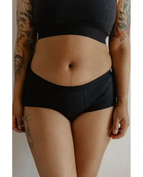 Hemp Hipster Boyshort Undies - Black *FINAL SALE*