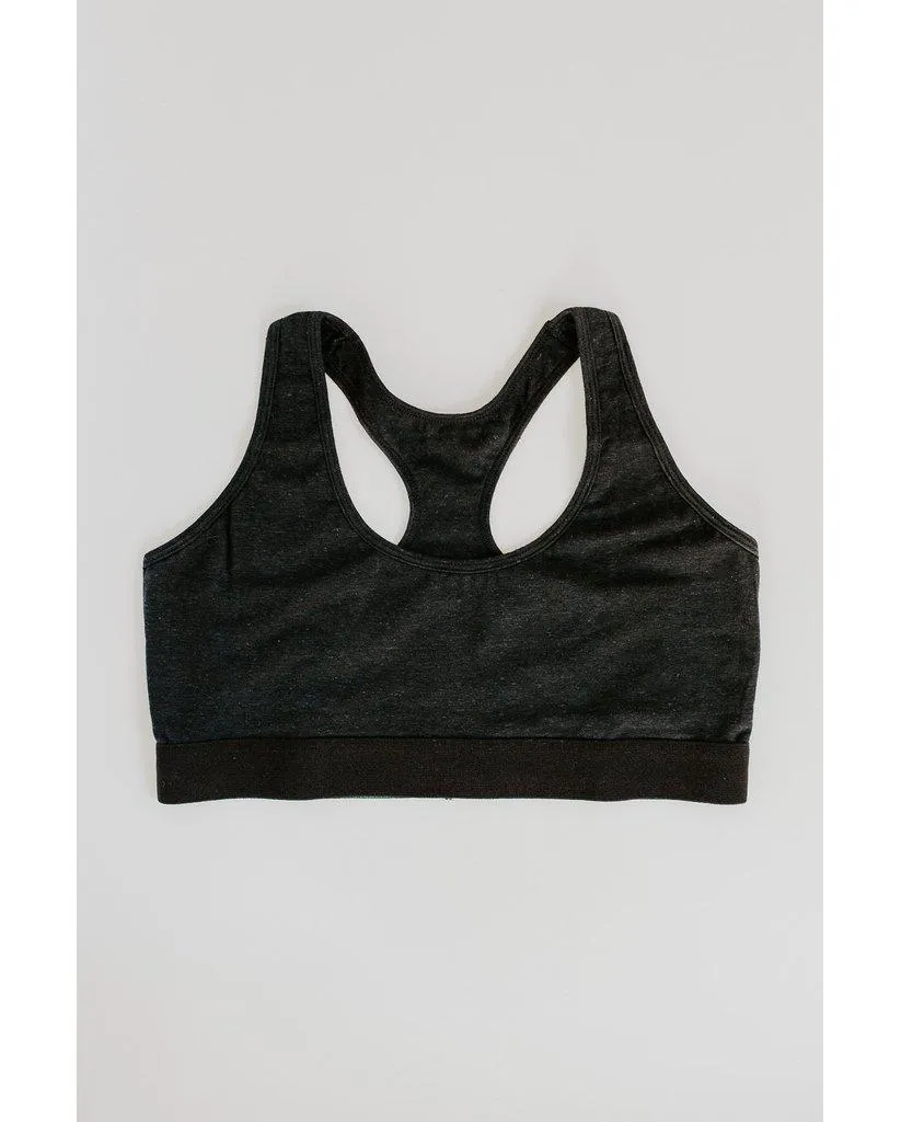 Hemp Racerback Bralette - Black *Only XS Left! FINAL SALE*