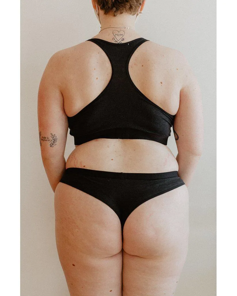 Hemp Racerback Bralette - Black *Only XS Left! FINAL SALE*