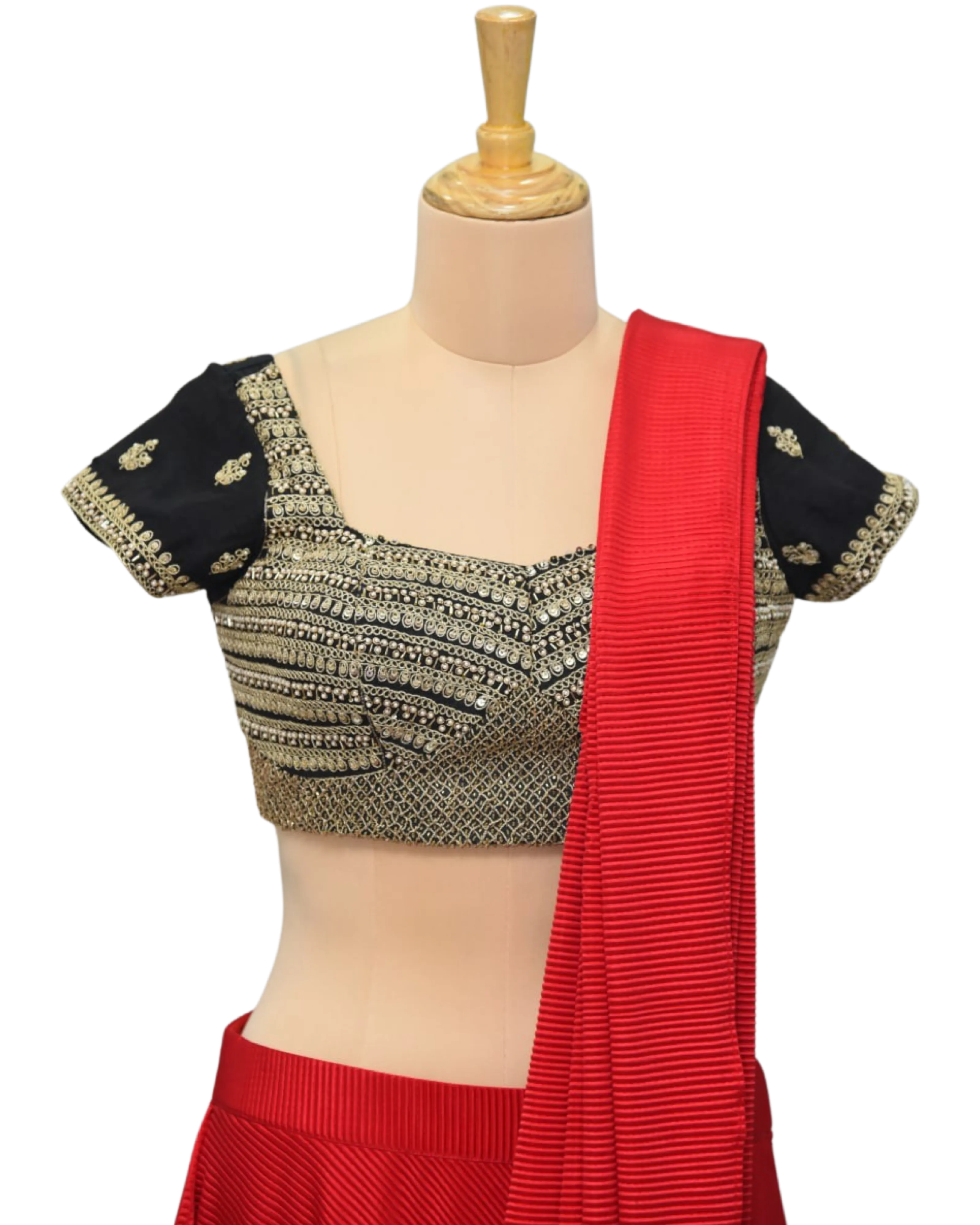 Imported Fabric Drape Saree with Hand Embroidery