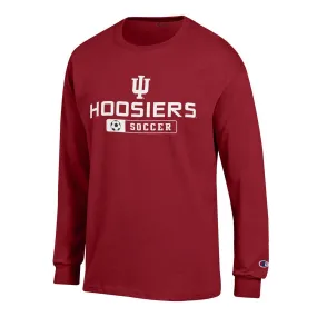 Indiana Hoosiers Soccer Crimson Long Sleeve T-Shirt