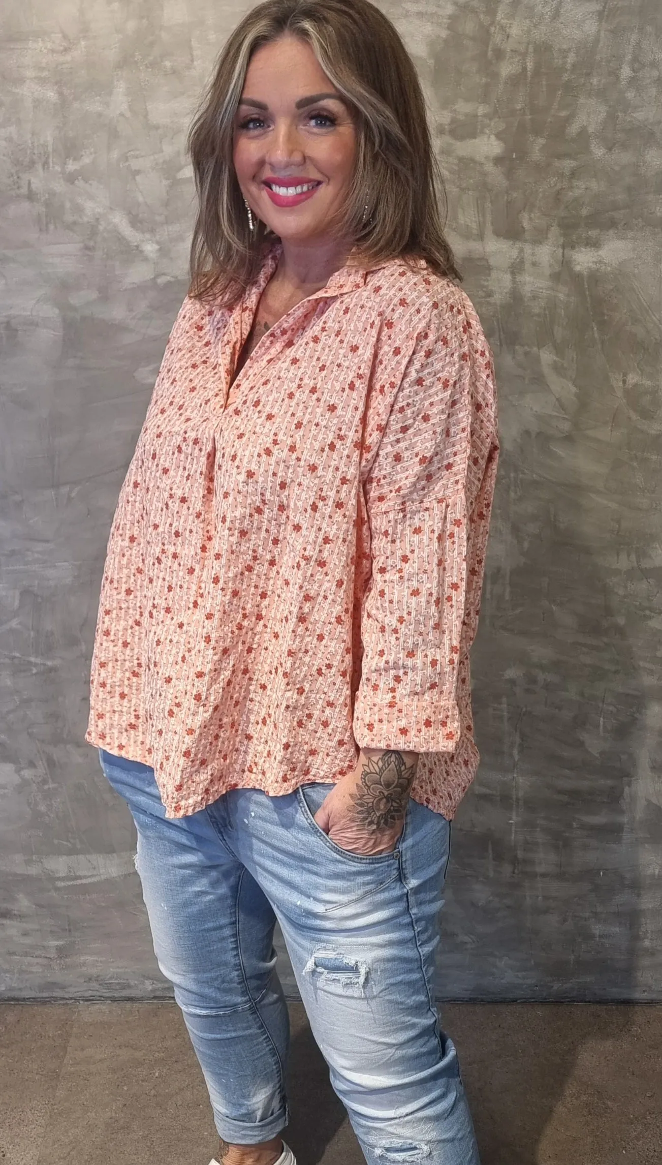 Juni Blouse Light Coral