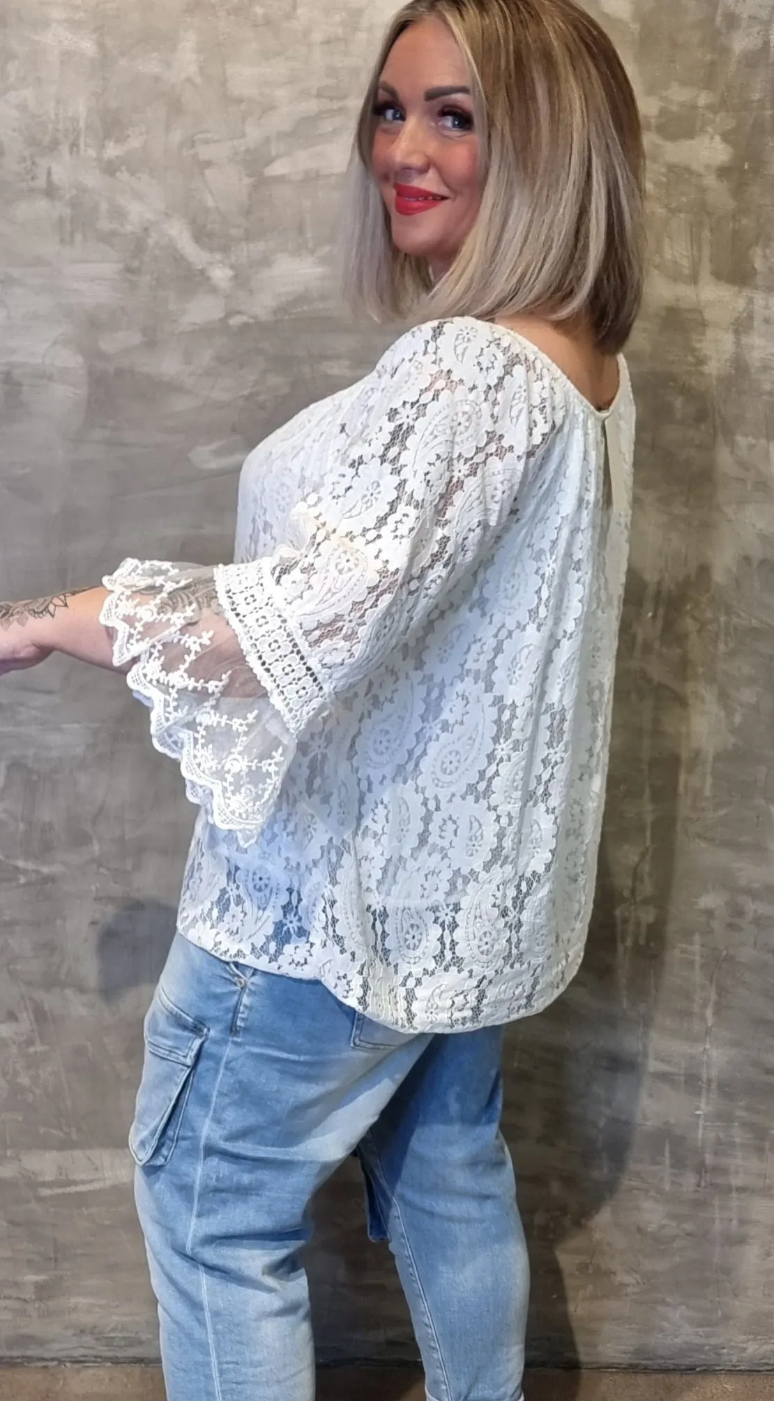 Lace Blouse White