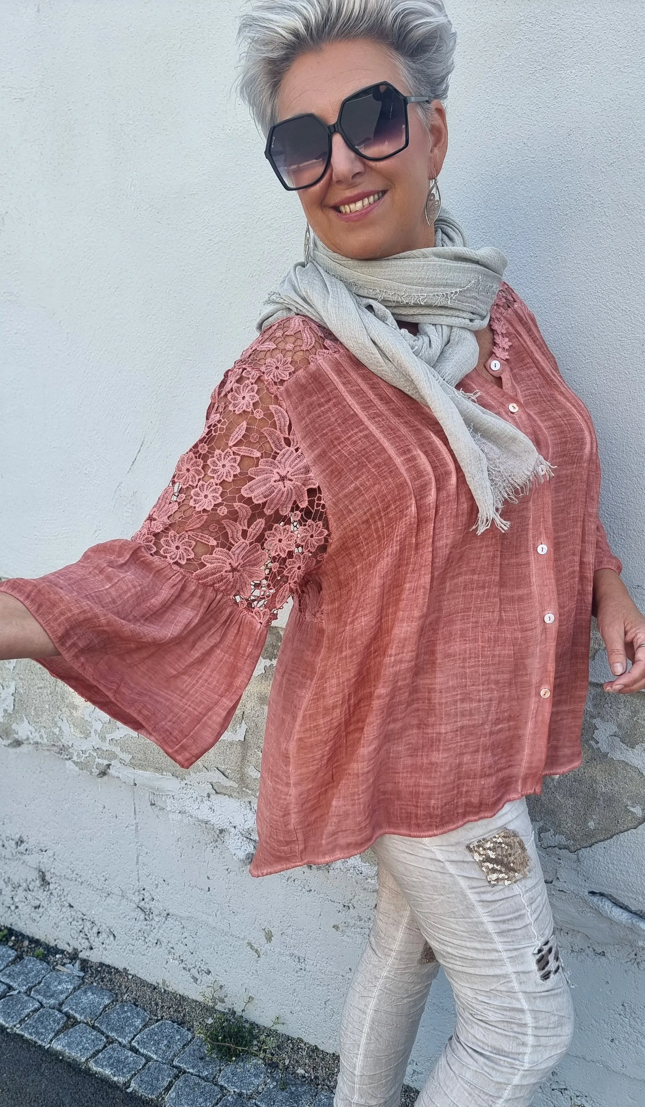 Maiken Lace Blouse Rust