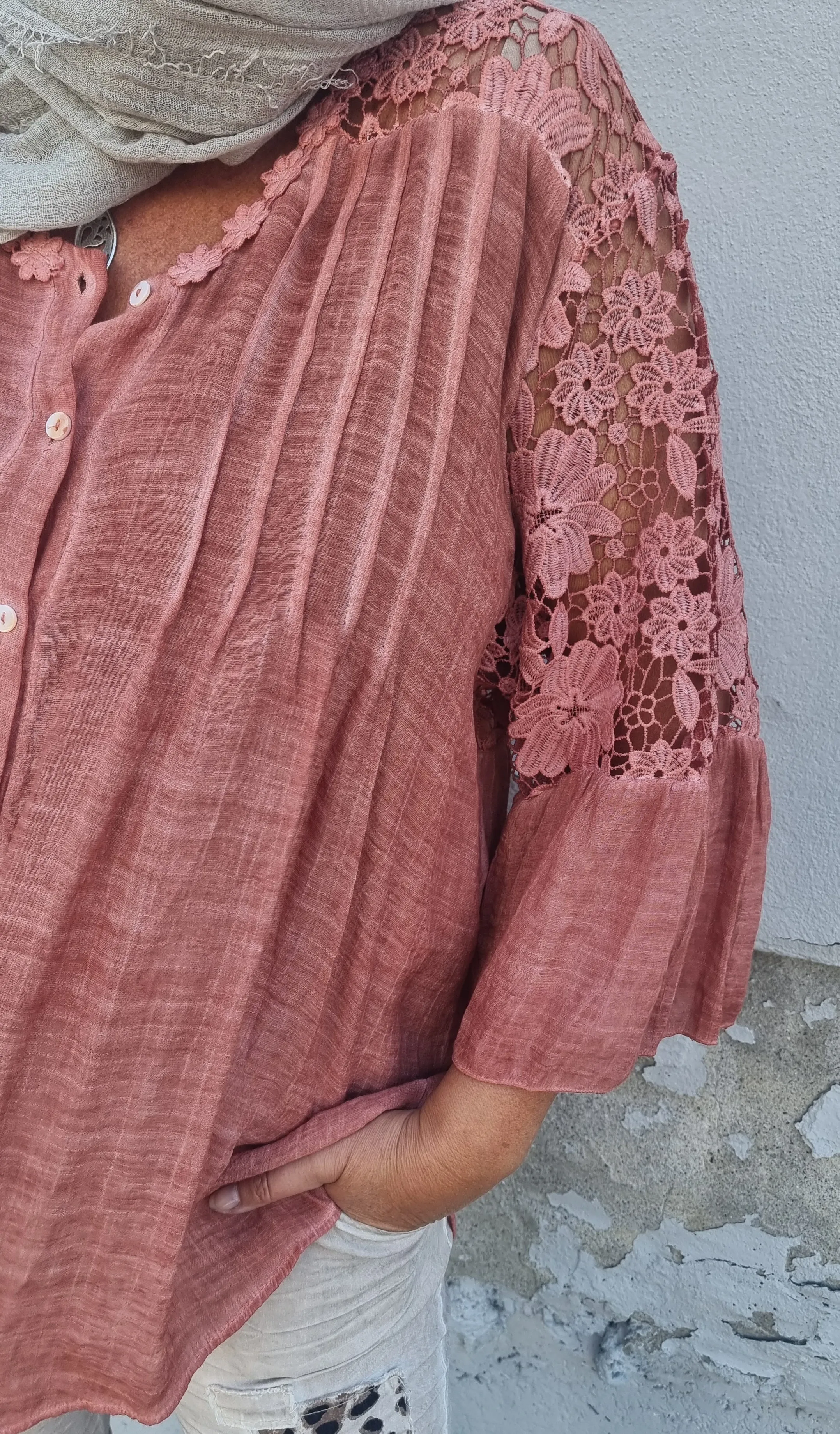 Maiken Lace Blouse Rust