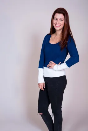 Naturally-dyed Colorblock Top