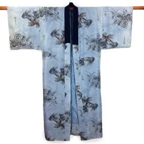 Vintage Japanese Kimono Tiger & Dragon Print