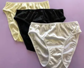 Woman's Satin Plain Bikini 6-pack