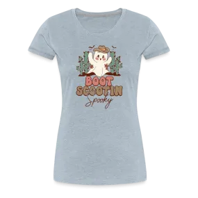 Women's 'Boot Scootin' Spooky' Premium Tee: Where Country Charm Meets Halloween Spirit